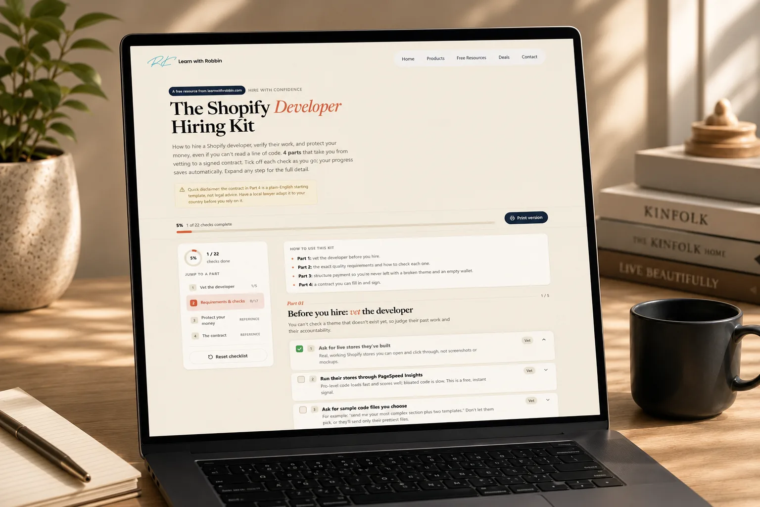 The Free Shopify Developer Hiring Kit
